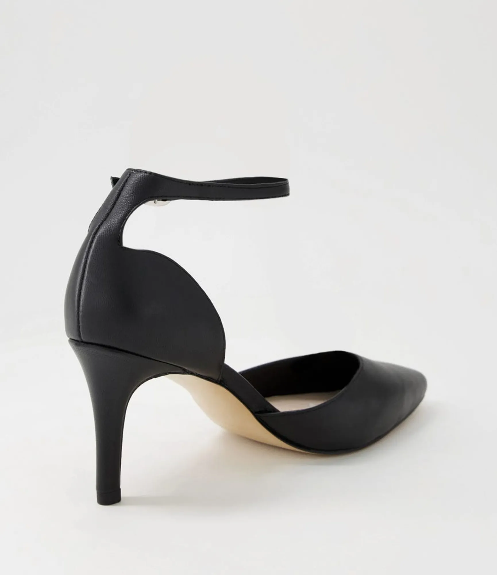 Cheap Midas Shoes Berly Black Leather Heels
