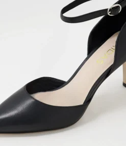 Cheap Midas Shoes Berly Black Leather Heels