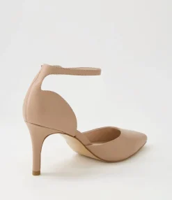 Flash Sale Midas Shoes Berly Dark Nude Leather Heels