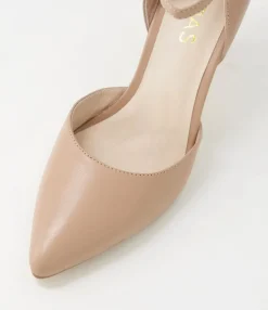 Flash Sale Midas Shoes Berly Dark Nude Leather Heels