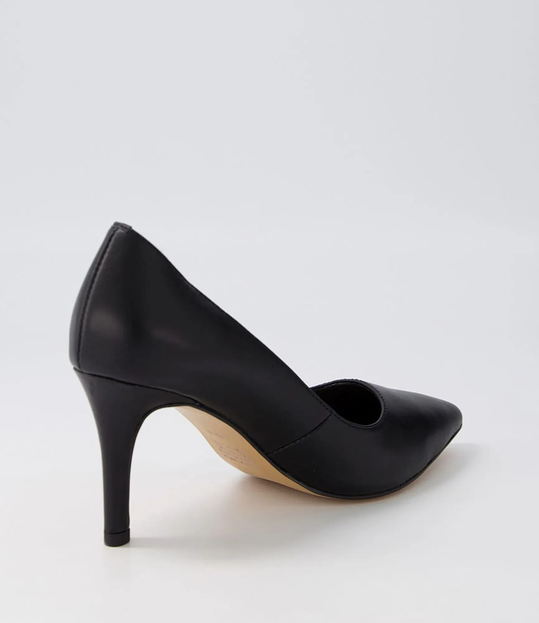 Fashion Midas Shoes Berri Half Black Leather Heels