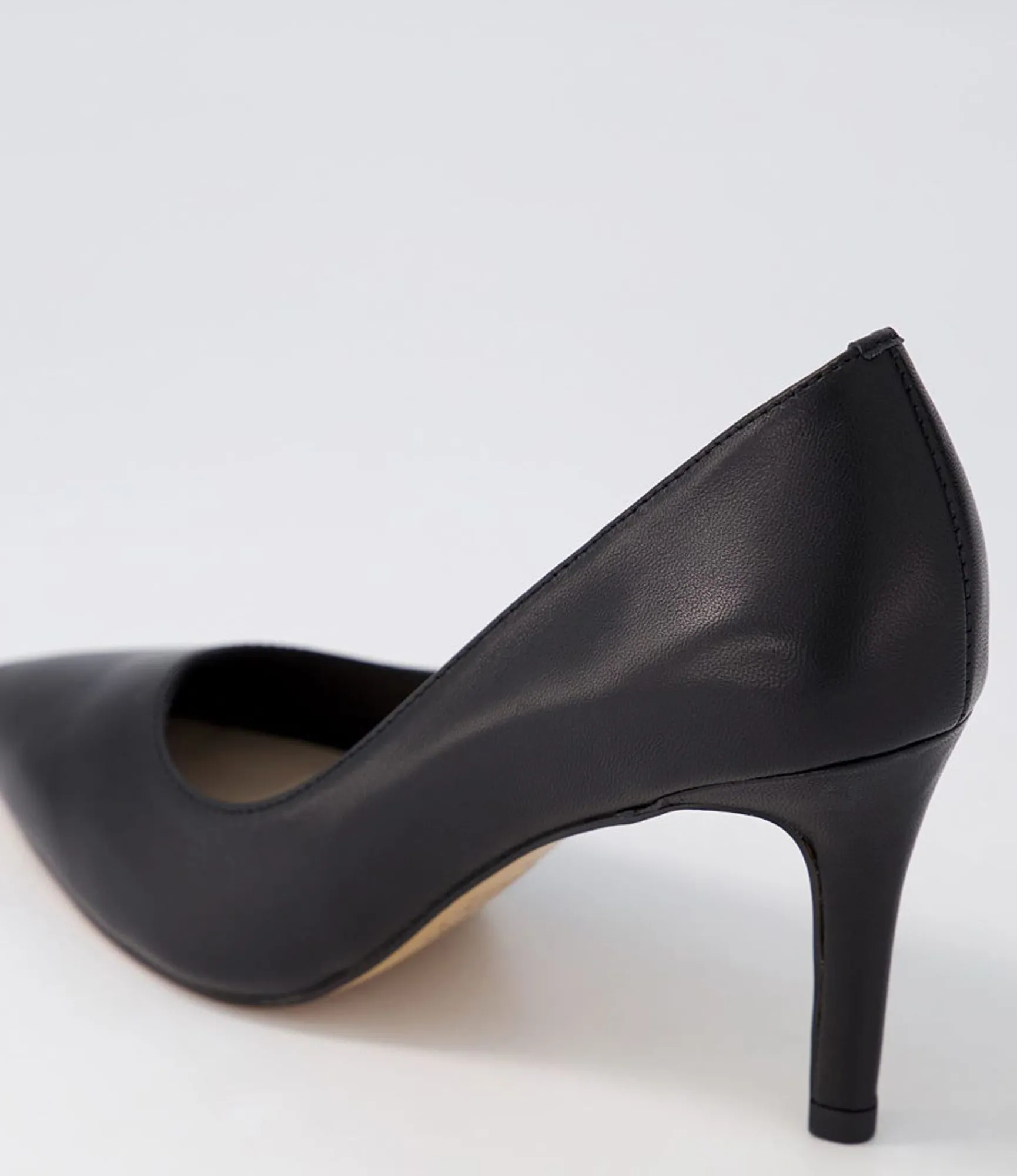 Fashion Midas Shoes Berri Half Black Leather Heels