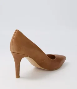 Discount Midas Shoes Berri Half Tan Leather Pump Heels