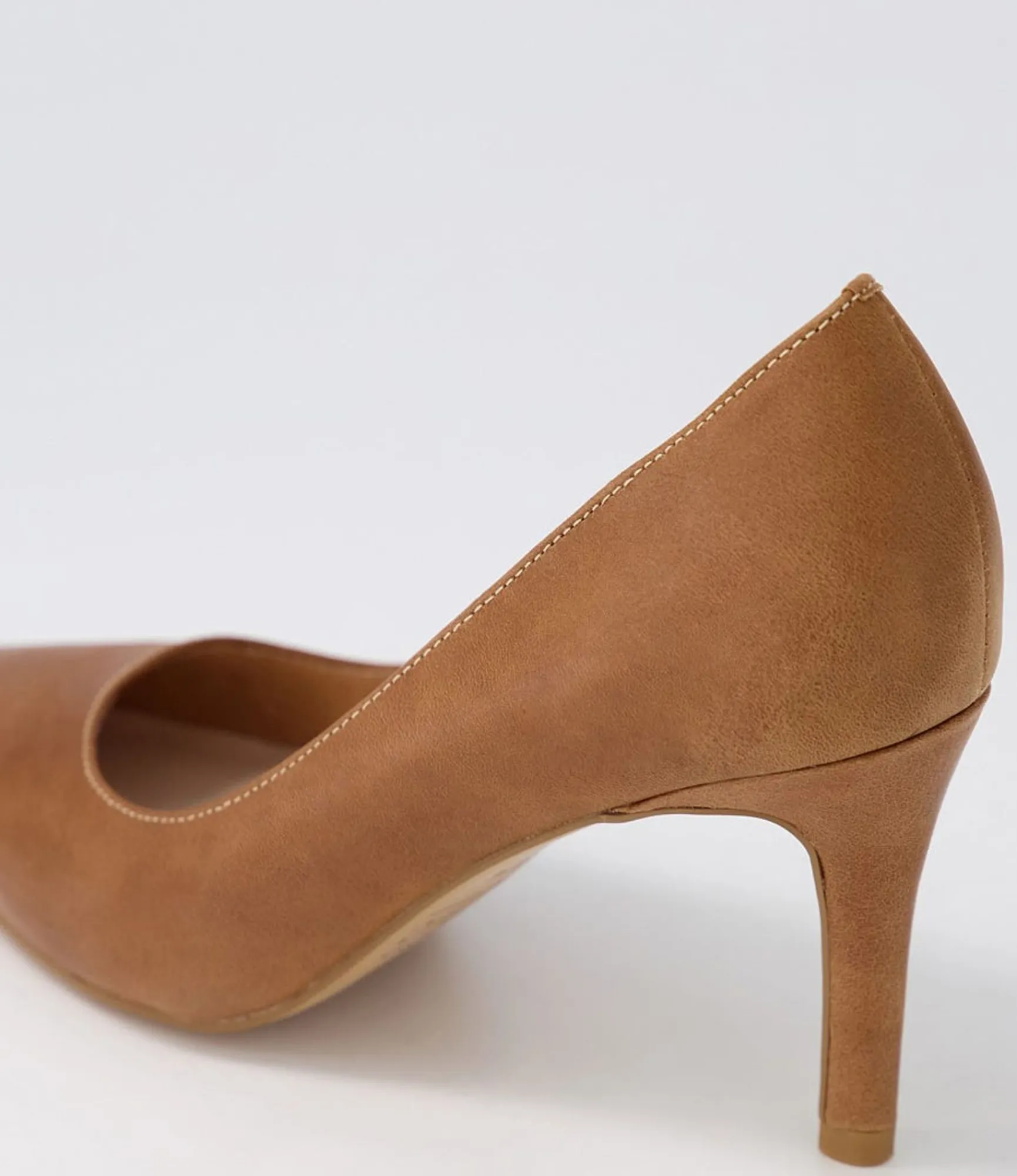 Discount Midas Shoes Berri Half Tan Leather Pump Heels