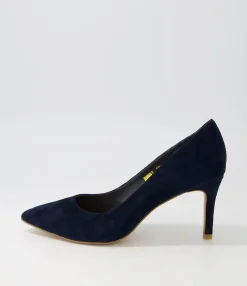 Store Midas Shoes Berri Navy Suede Pump Heels