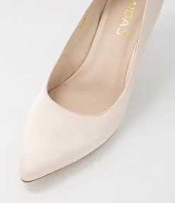 Hot Midas Shoes Berri Nude Satin Pump Heels
