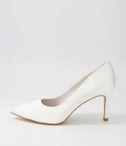 Hot Midas Shoes Berri White Satin Pump Heels