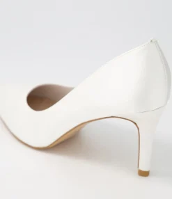 Hot Midas Shoes Berri White Satin Pump Heels