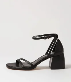 Cheap Midas Shoes Bestie Black Leather Sandals