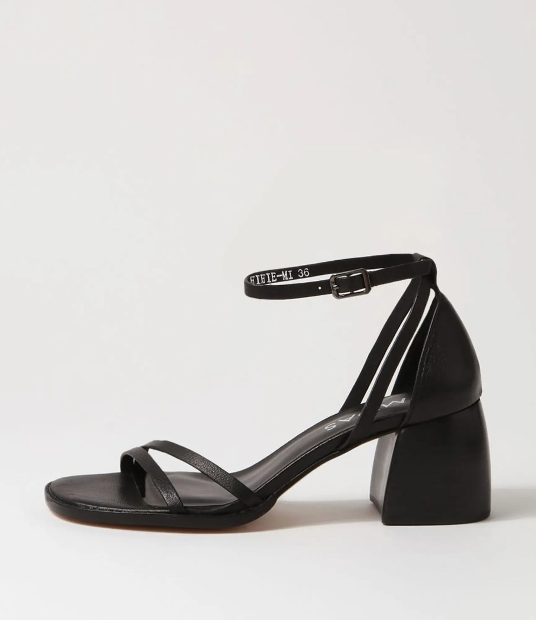 Cheap Midas Shoes Bestie Black Leather Sandals