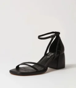 Cheap Midas Shoes Bestie Black Leather Sandals