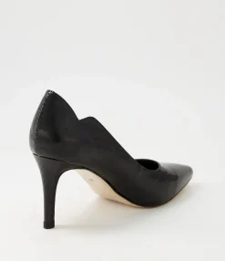 Best Midas Shoes Betha Black Mirror Leather Heels