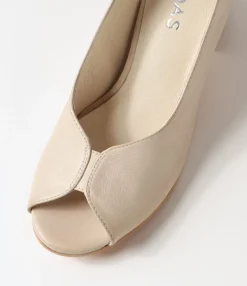 Outlet Midas Shoes Binda Vanilla Leather Sandals