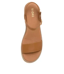 Clearance Midas Shoes Boggle Dk Tan Leather
