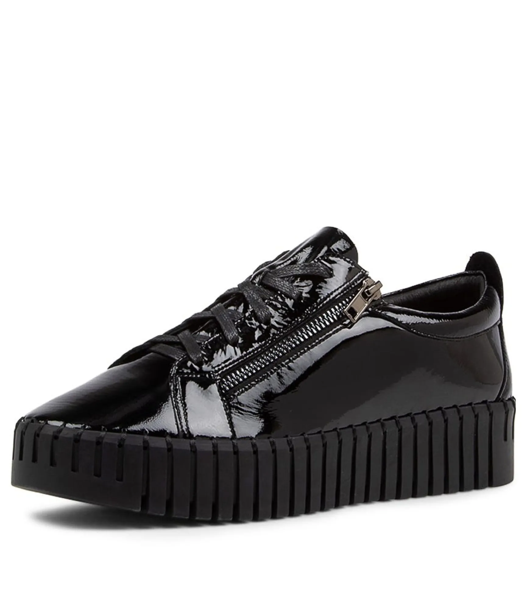 Online Midas Shoes Braelyn Black Patent Leather Sneakers Bs