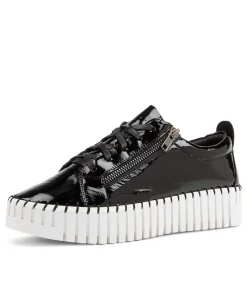 Best Midas Shoes Braelyn Black Patent Leather Sneakers Ws