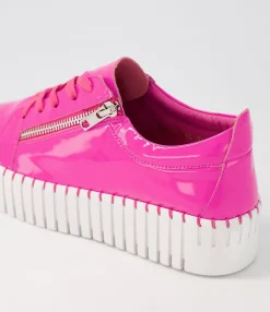 Store Midas Shoes Braelyn Hot Pink Patent Leather Sneakers