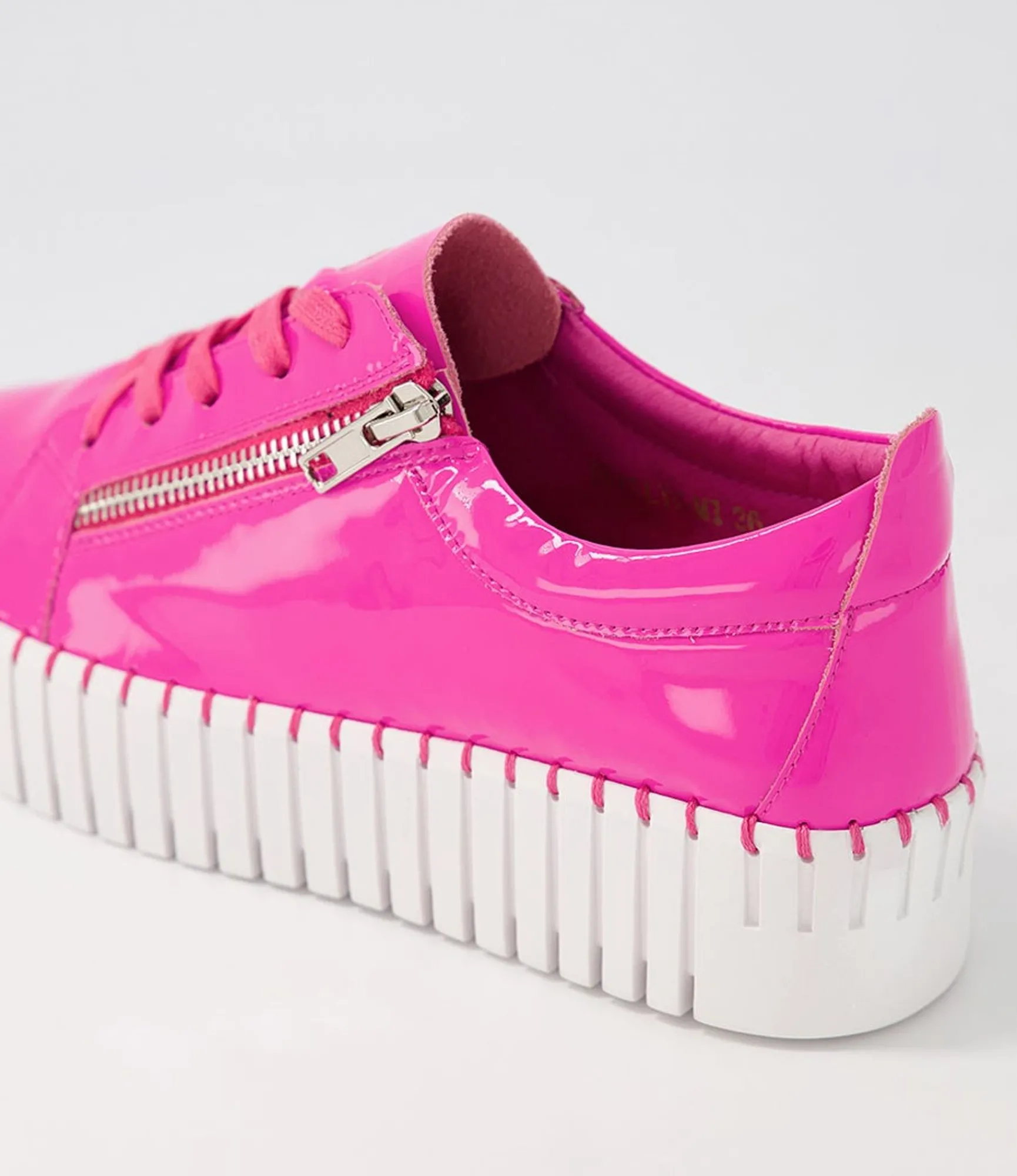 Store Midas Shoes Braelyn Hot Pink Patent Leather Sneakers