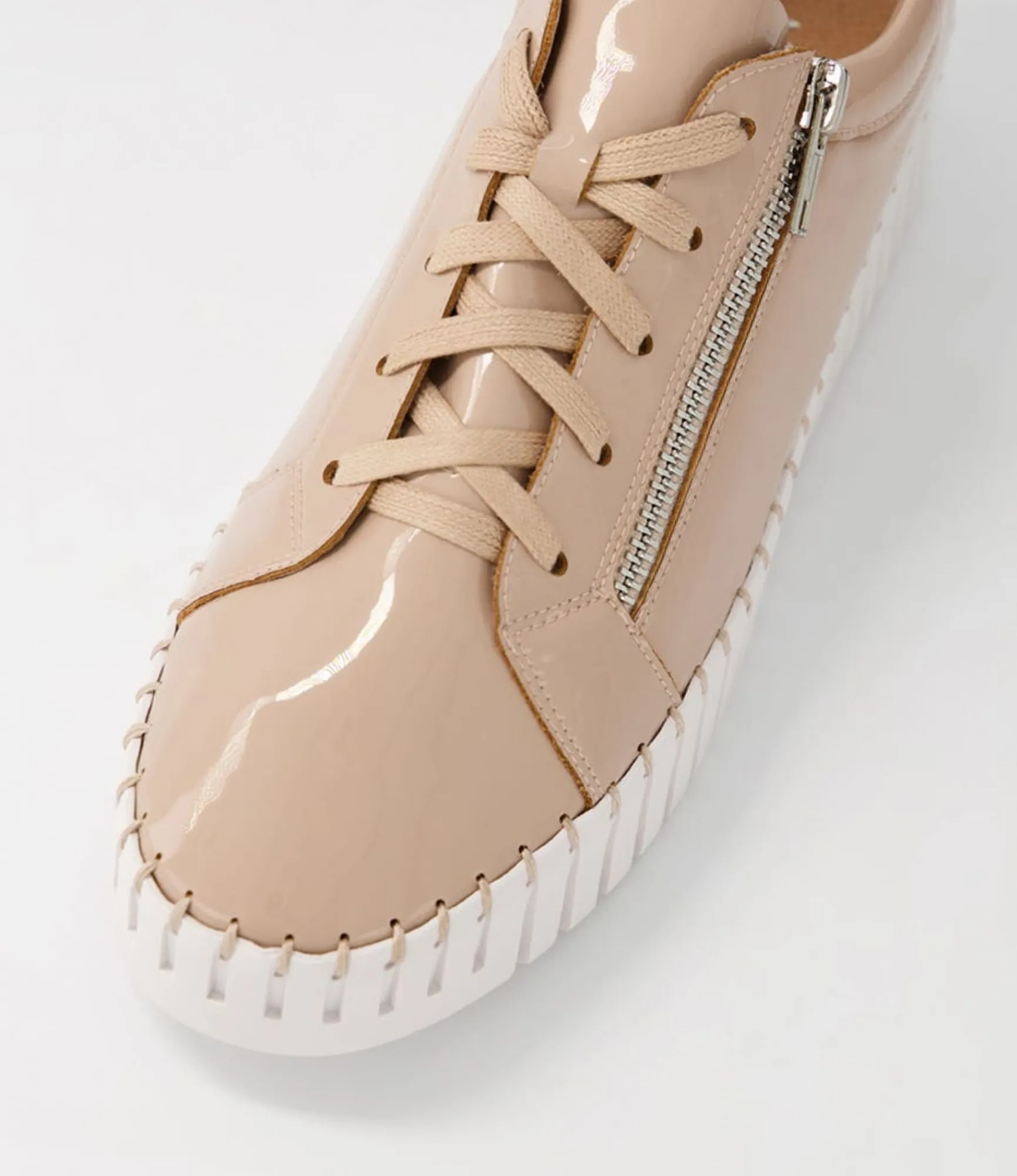 Flash Sale Midas Shoes Braelyn Latte Patent Leather Sneakers Ws