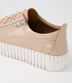 Flash Sale Midas Shoes Braelyn Latte Patent Leather Sneakers Ws