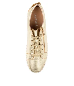 Discount Midas Shoes Braelyn Pale Gold Leather
