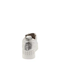 Discount Midas Shoes Braelyn Silver Leather Sneakers