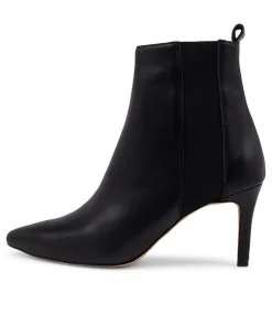 Sale Midas Shoes Briann Black Leather Ankle Boots