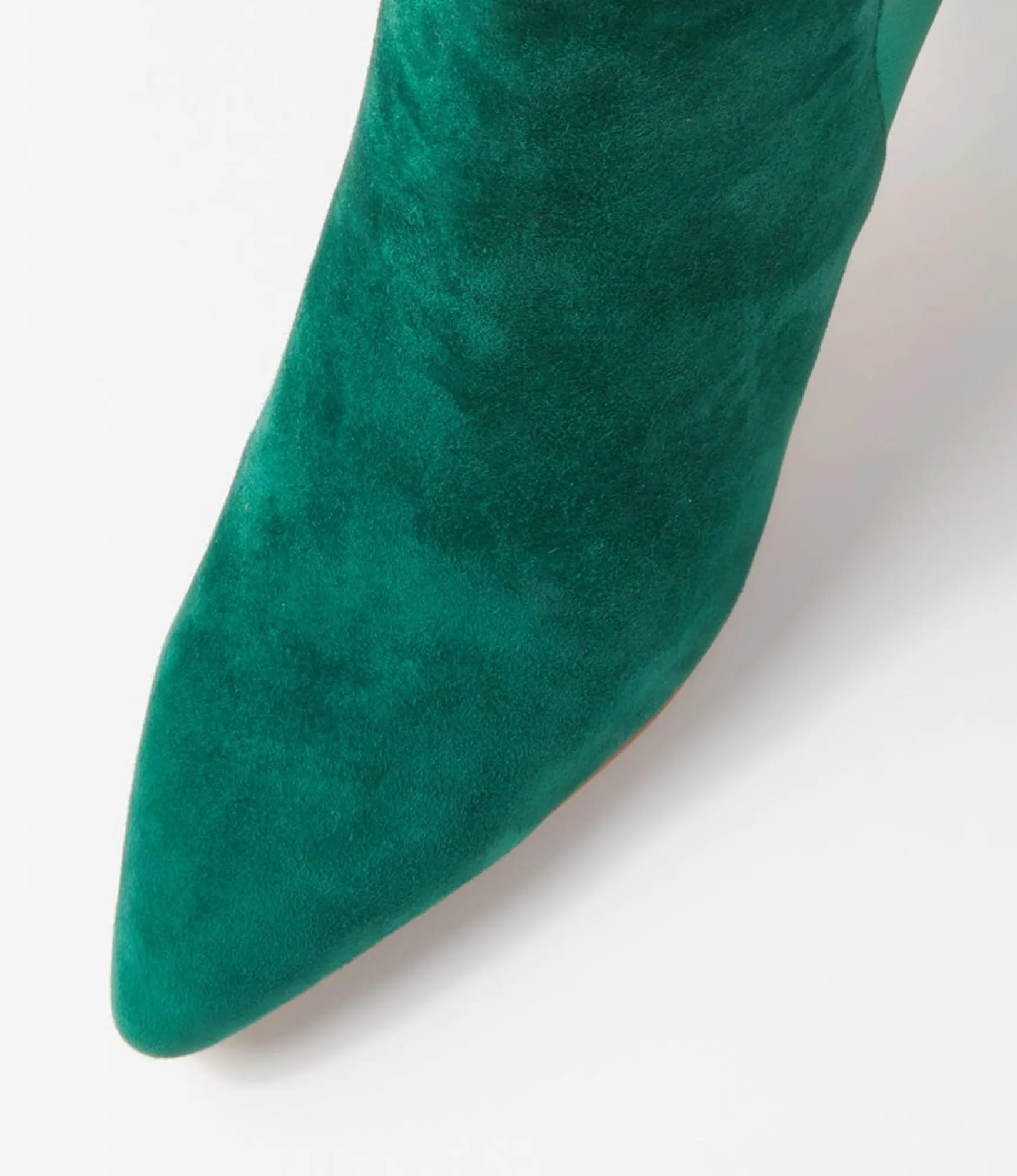 Store Midas Shoes Briann Emerald Metallic Suede Elastic Ankle Boots