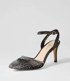 Best Sale Midas Shoes Britts Black Shimmer Silver Multi Heels