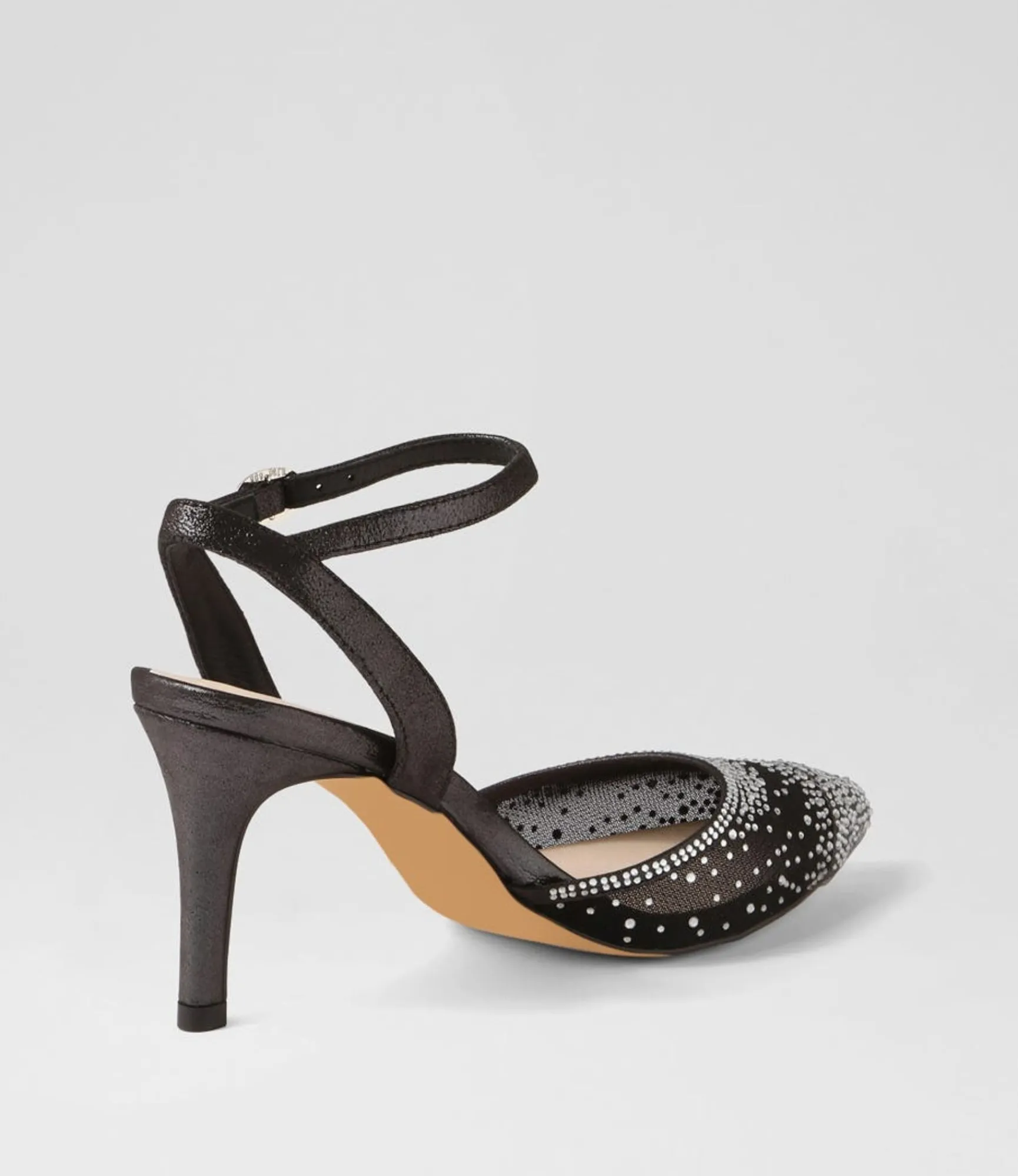 Best Sale Midas Shoes Britts Black Shimmer Silver Multi Heels