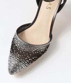 Best Sale Midas Shoes Britts Black Shimmer Silver Multi Heels