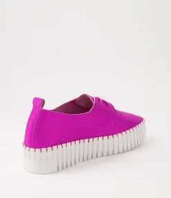 Online Midas Shoes Brooks Pink Matt White Croc Leather Sneakers