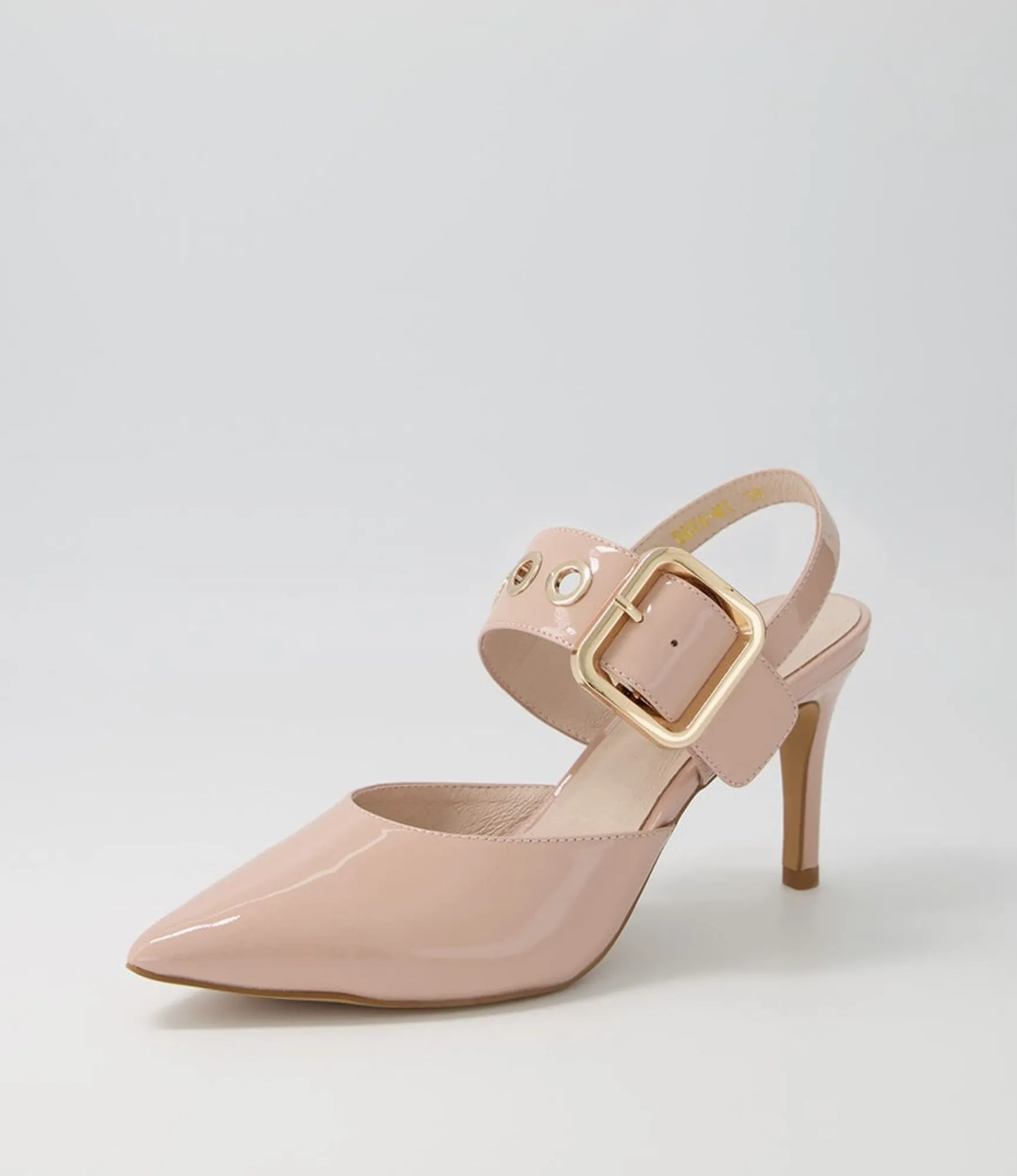 Best Midas Shoes Brya Nude Patent Leather Pump Heels