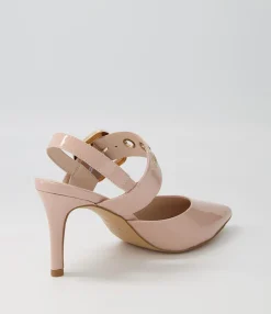 Best Midas Shoes Brya Nude Patent Leather Pump Heels