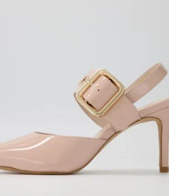 Best Midas Shoes Brya Nude Patent Leather Pump Heels