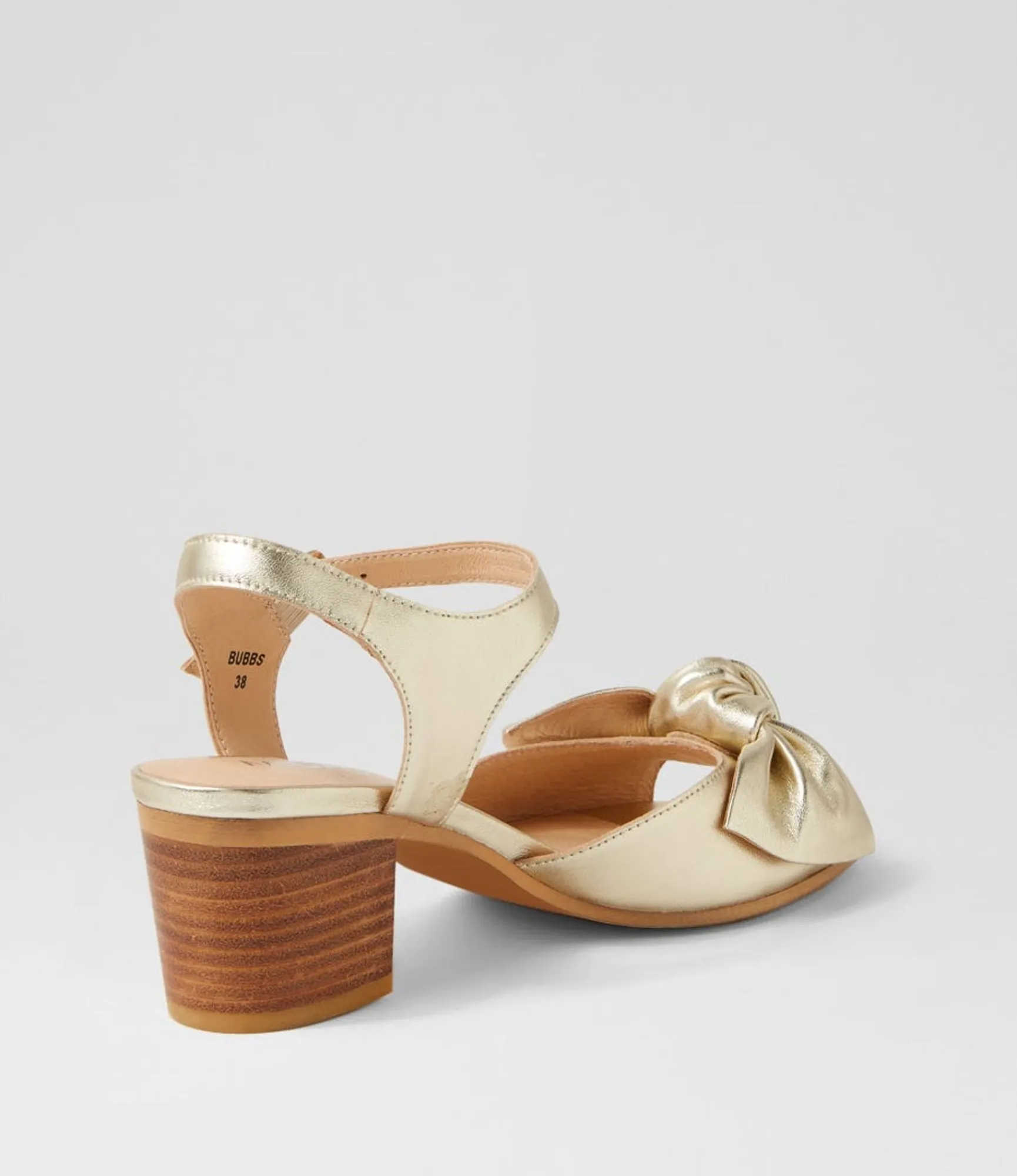 Cheap Midas Shoes Bubbs Pale Gold Leather Sandals
