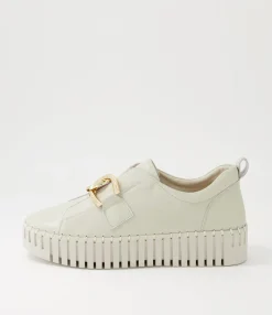 Sale Midas Shoes Buckles Almond Leather Sneakers