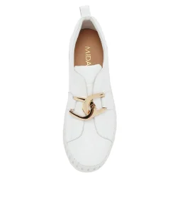 Best Sale Midas Shoes Buckles White White Sole Leather Sneakers