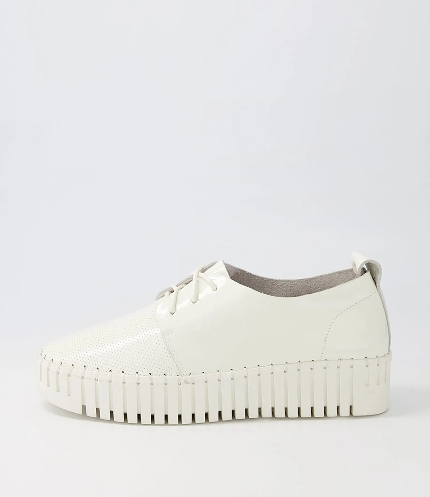 Cheap Midas Shoes Busto Off White Ivory Patent Leather Sneakers
