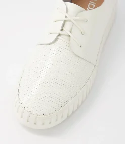 Cheap Midas Shoes Busto Off White Ivory Patent Leather Sneakers