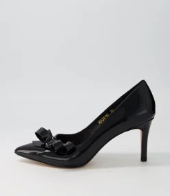 Best Midas Shoes Bycie Black Patent Leather Heels