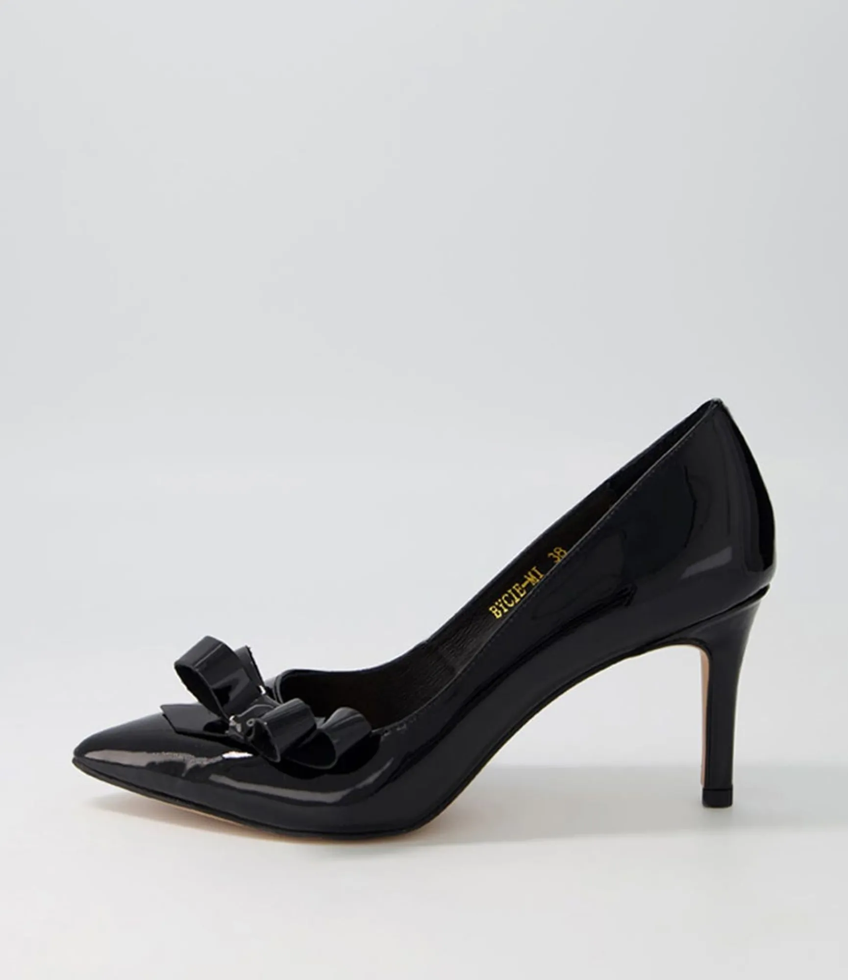 Best Midas Shoes Bycie Black Patent Leather Heels