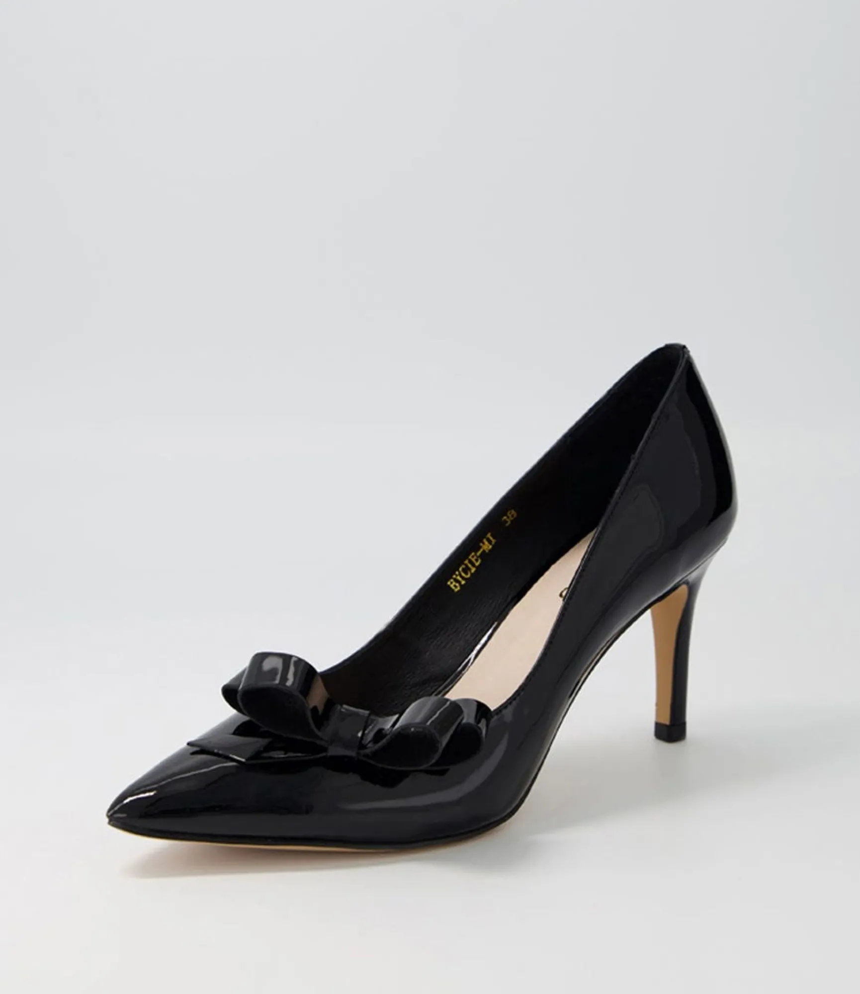 Best Midas Shoes Bycie Black Patent Leather Heels