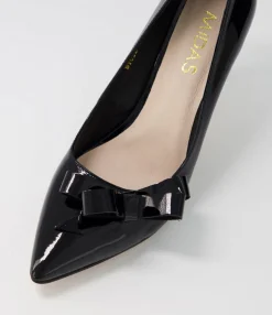 Best Midas Shoes Bycie Black Patent Leather Heels