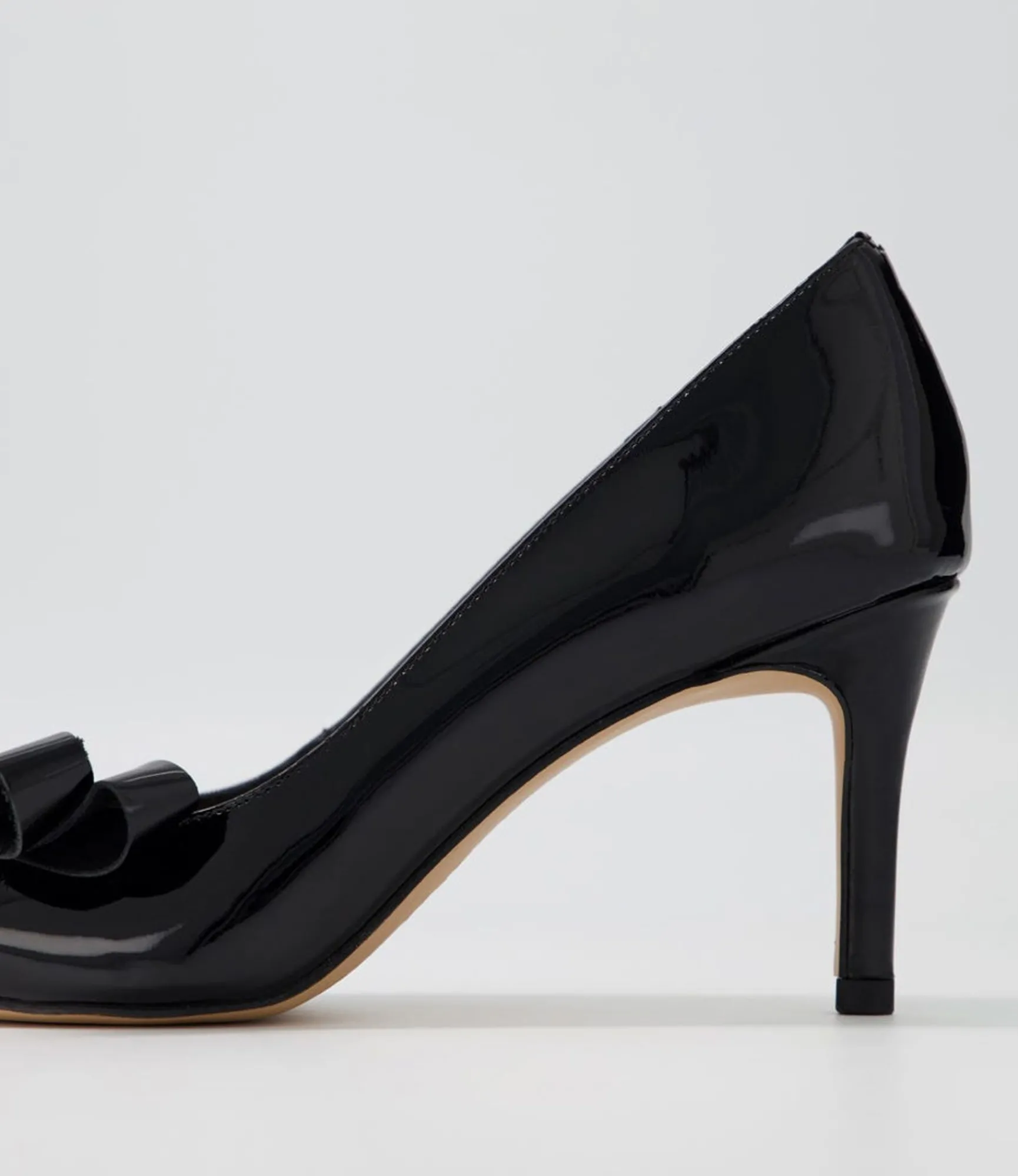 Best Midas Shoes Bycie Black Patent Leather Heels