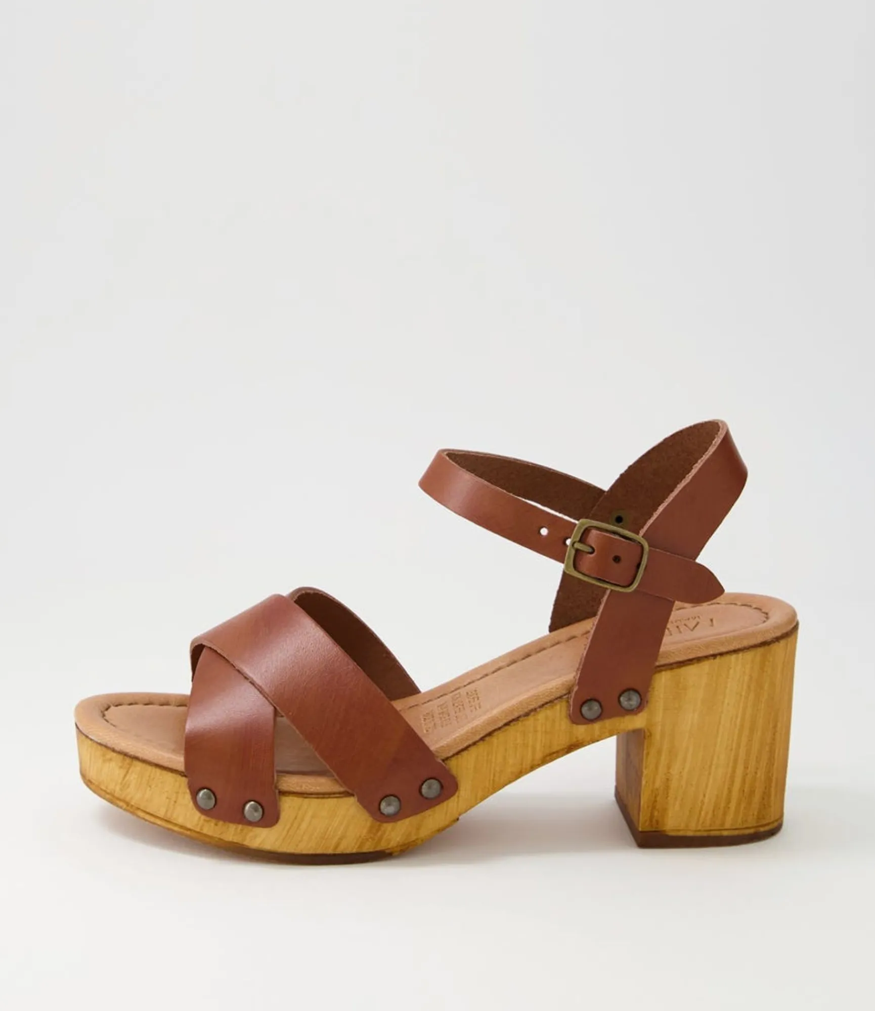 Shop Midas Shoes Byrony Tan Leather Sandals