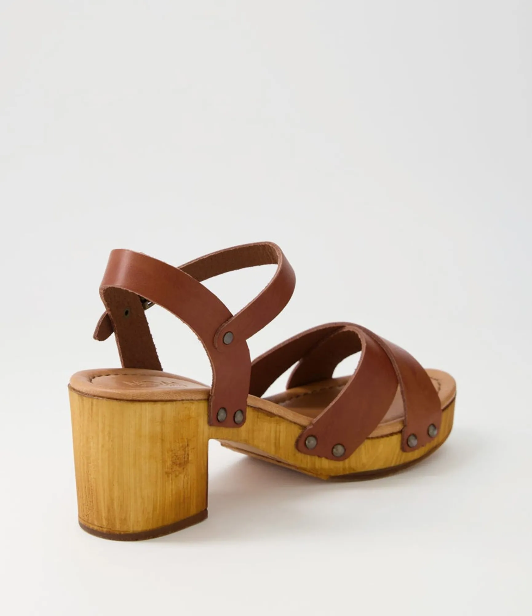 Shop Midas Shoes Byrony Tan Leather Sandals