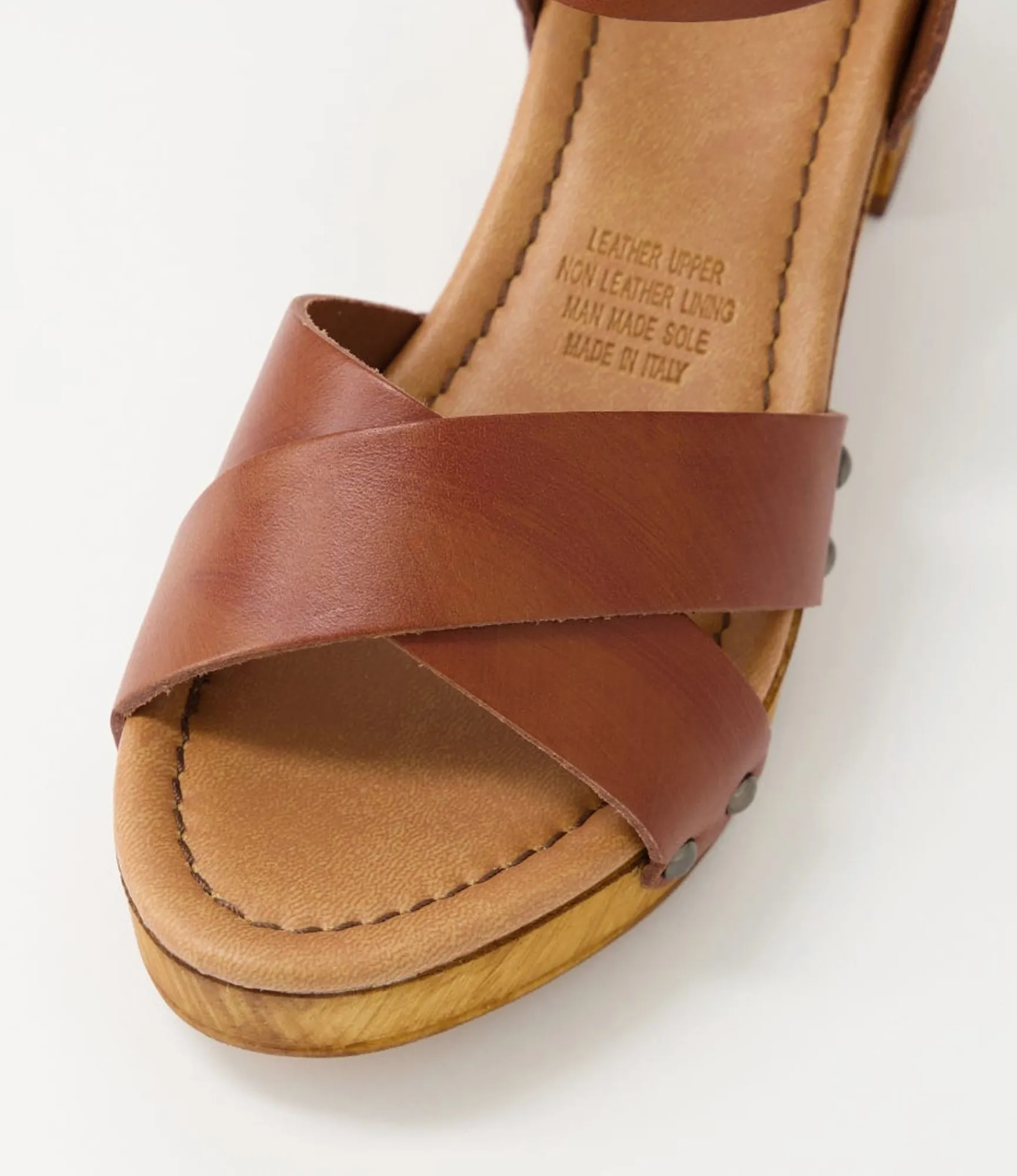 Shop Midas Shoes Byrony Tan Leather Sandals