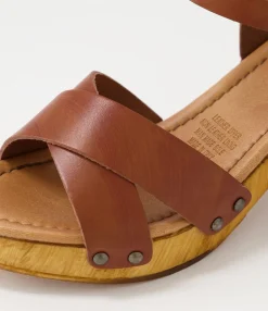 Shop Midas Shoes Byrony Tan Leather Sandals
