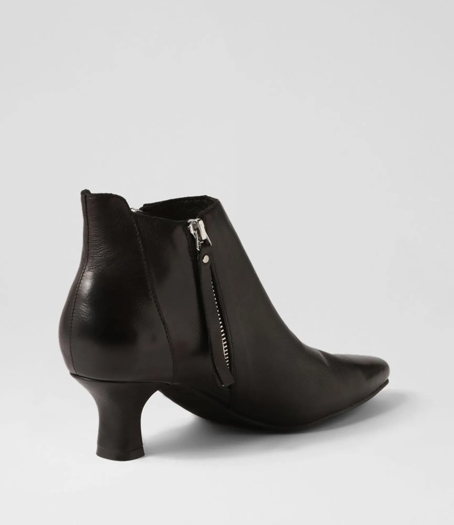 Cheap Midas Shoes Canna Black Leather Ankle Boots